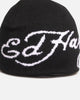 Ed Hardy Script Skull Knit Beanie Black