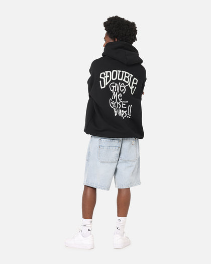 S Double Goosebumps Hoodie Washed Black