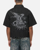 Ed Hardy Eagle Button Up Shirt Black Pinstripe