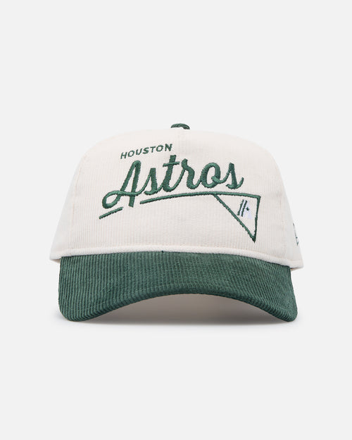 New Era Houston Astros 'Heritage Golf' Pre-Curved Golfer Snapback Chrome White