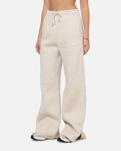 Nike Women's Sportswear Phoenix Fleece High Waisted Wide Leg Sweat Pants Lt Orewood Brown