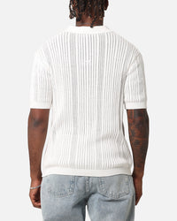 XXIII Elliot Knit Button Up Shirt White