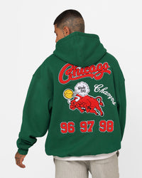 Mitchell & Ness Chicago Bulls Letterman Hoodie Malachite Green