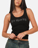 Ed Hardy Women's Rhinestone Logo Tank Black