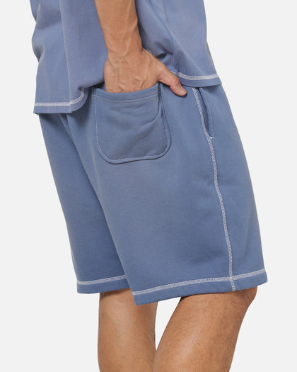 New Era Acid Wash Fleece Shorts Blue