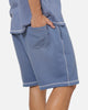 New Era Acid Wash Fleece Shorts Blue