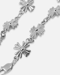 Saint Morta Chrome Cross Bracelet White Gold