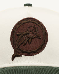 New Era Miami Dolphins 'Chrome White Green' Corduroy Visor 9FORTY A-Frame Snapback Chrome