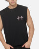Saint Morta Liberty Cut Off Muscle T-Shirt Washed Black