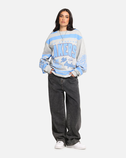 Mitchell & Ness Los Angeles Lakers Letterform Crewneck Grey Marle