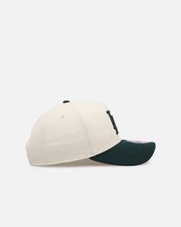 New Era Los Angeles Dodgers 'Pink Satin Hearts Green' 9FORTY A-Frame Snapback Chrome/Dark Green