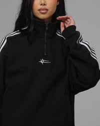 Loiter Hybrid Track Quarter Zip Black