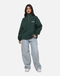 Vouseti The OG Quarter Zip Crewneck Forest Green