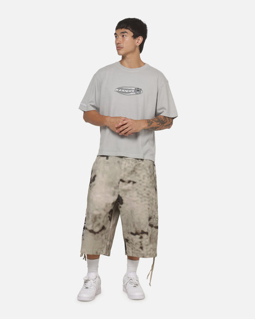 Mitchell & Ness Oakland Raiders Y2K Cropped T-Shirt Grey