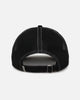 S Double Mid-Block Curved Peak Trucker Strapback Black