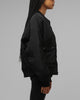 Loiter Hybrid Cropped Bomber Jacket Black