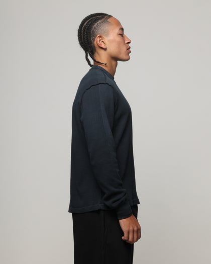 American Thrift Long Sleeve Thermal T-Shirt Washed Black