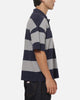 Mitchell & Ness Orlando Magic Striped Polo T-Shirt Navy