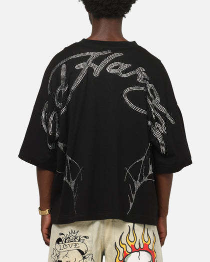 Ed Hardy Cyber Rhinestone T-Shirt Black