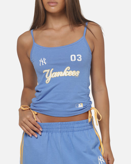 Majestic Athletic Women's New York Yankees Rouched Tank Marina Blue