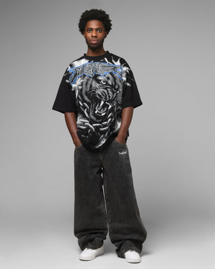 Loiter Airbrush Panther T-Shirt Black