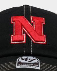 47 Brand Nebraska Cornhuskers Trawler '47 Clean Up Strapback Black