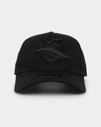New Era Cronulla-Sutherland Sharks 'Black On Black' 9FORTY A-Frame Snapback Black