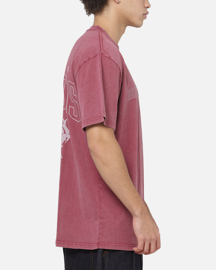 Bleacher Athletic Brisbane Broncos NRL Attrition Washed T-Shirt Burgundy