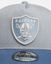 New Era Las Vegas Raiders 'Faded Washed Grey' 9FORTY A-Frame Snapback Grey/Blue