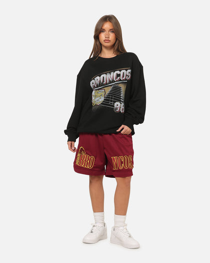 Bleacher Athletic Brisbane Broncos NRL 1908 Adult Crewneck Black
