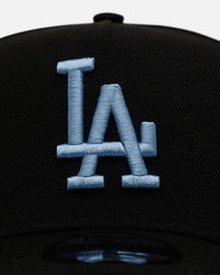 New Era Los Angeles Dodgers 'Black And Sky Blue' 9FORTY A-Frame Snapback Black/Sky Blue