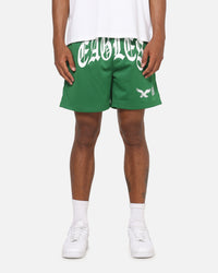 Mitchell & Ness Philadelphia Eagles Arch Script Shorts Green