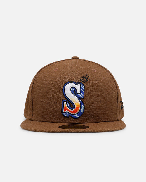 New Era Seattle Mariners 'Scribble' 59FIFTY Fitted Brown