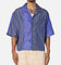 MNML Cropped Panel Stripe Shirt Blue