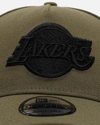 New Era Los Angeles Lakers 'Easy Olive' 9FORTY A-Frame Snapback Olive