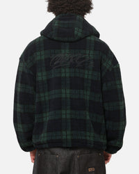 Carre Sherpa Hooded Jumper Tartan Plaid