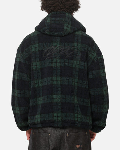 Carre Sherpa Hooded Jumper Tartan Plaid