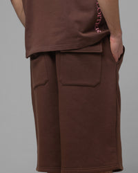 Loiter Hybrid Premium Shorts Brown/Pink