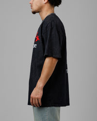Loiter Pain Vintage T-Shirt Black Acidwash