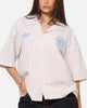 Carre Rose Pinstripe Button Up Shirt Sand