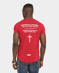 Emperor Apparel Inner City After Dark Short Sleeve T-Shirt Maroon