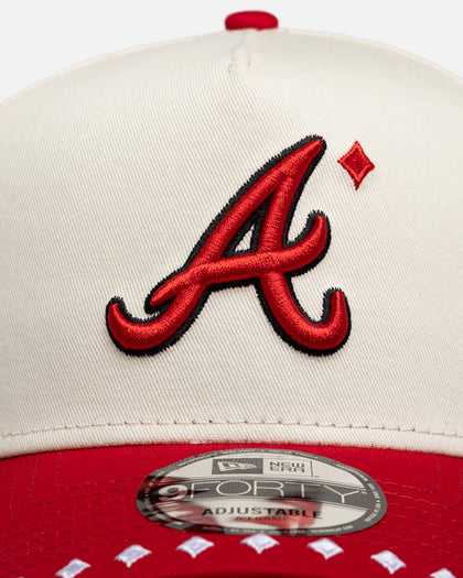 New Era Atlanta Braves 'Royal Flush' 9FORTY A-Frame Snapback White/Red