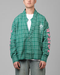 Loiter Kimono Flannel Green