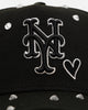 New Era New York Mets 'Black Satin Hearts' 9FORTY A-Frame Snapback Black