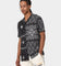 Carre Bandana Ultra Short Sleeve Button Up Shirt Black
