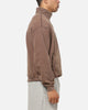 American Thrift Leisure Quarter Zip Mock Neck Sweater Washed Brown