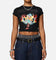 Ed Hardy Women's Flame Roll Baby T-Shirt Black