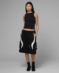 Loiter Hybrid Tek Cargo Shorts Black