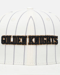 Pro Standard Vegas Golden Knights Pinstripe Snapback Eggshell/Yellow