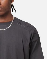 Saint Morta Emboss Boxy T-Shirt Dark Grey